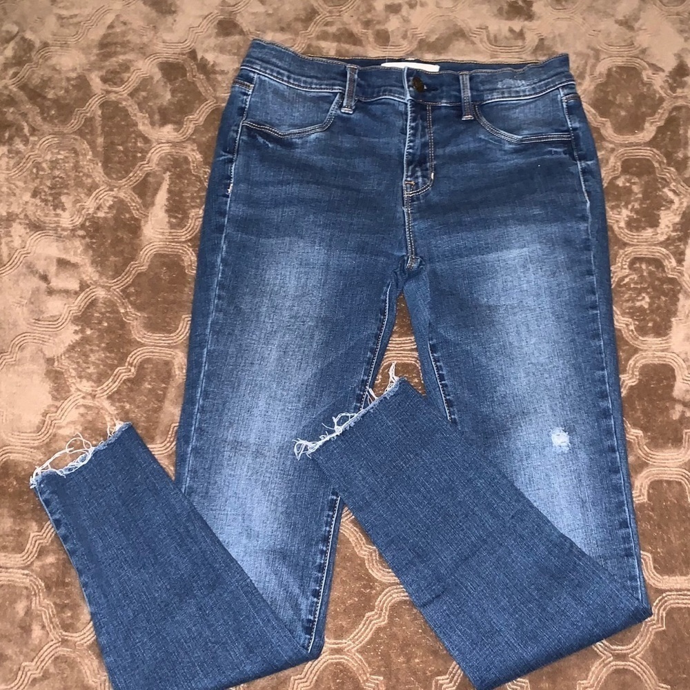 Pacsun skinny jeggings frayed ankle hem, size 26